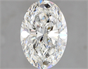 Natural Diamond 2.21 Carats, Oval with  Cut, F Color, VVS1 Clarity and Certified by GIA