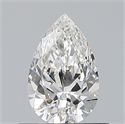 Natural Diamond 0.50 Carats, Pear with  Cut, F Color, VVS2 Clarity and Certified by GIA