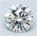 Natural Diamond 2.21 Carats, Round with Excellent Cut, H Color, VS2 Clarity and Certified by GIA