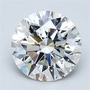 Picture of Natural Diamond 2.21 Carats, Round with Excellent Cut, H Color, VS2 Clarity and Certified by GIA