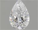 Natural Diamond 0.52 Carats, Pear with  Cut, D Color, VS1 Clarity and Certified by GIA