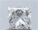 Natural Diamond 0.70 Carats, Princess with  Cut, F Color, VS1 Clarity and Certified by GIA