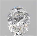 Natural Diamond 0.50 Carats, Oval with  Cut, F Color, VVS2 Clarity and Certified by GIA