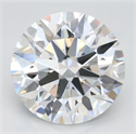 Lab Grown Diamond 4.44 Carats, Round with Excellent Cut, D Color, VVS1 Clarity and Certified by GIA