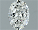 Natural Diamond 1.40 Carats, Oval with  Cut, H Color, SI2 Clarity and Certified by GIA