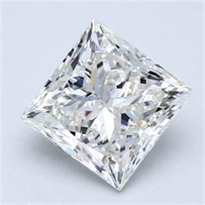 Foto Diamante Natural 1.50 quilates, Princesa , Color I, claridad SI1 y certificado GIA de