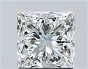 Natural Diamond 1.01 Carats, Princess with  Cut, I Color, VVS1 Clarity and Certified by GIA