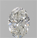 Natural Diamond 1.20 Carats, Oval with  Cut, H Color, SI2 Clarity and Certified by GIA