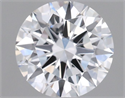 Lab Grown Diamond 1.03 Carats, Round with Ideal Cut, D Color, VVS2 Clarity and Certified by IGI