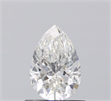 Natural Diamond 0.51 Carats, Pear with  Cut, H Color, VS2 Clarity and Certified by IGI
