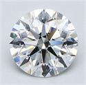 Diamante Natural 2.82 quilates, Redondo , Color F, claridad VVS2 y certificado GIA