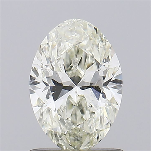 Picture of Natural Diamond 0.77 Carats, Oval with  Cut, L Color, SI2 Clarity and Certified by GIA