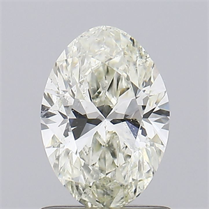 Picture of Natural Diamond 0.77 Carats, Oval with  Cut, L Color, SI2 Clarity and Certified by GIA