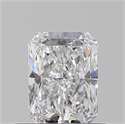 Natural Diamond 0.53 Carats, Radiant with  Cut, D Color, IF Clarity and Certified by GIA