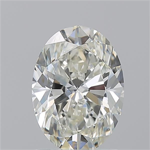 Picture of Natural Diamond 1.52 Carats, Oval with  Cut, J Color, VVS1 Clarity and Certified by GIA