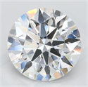 Lab Grown Diamond 3.10 Carats, Round with Excellent Cut, D Color, IF Clarity and Certified by GIA
