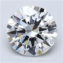 Natural Diamond 2.53 Carats, Round with Excellent Cut, F Color, SI1 Clarity and Certified by GIA