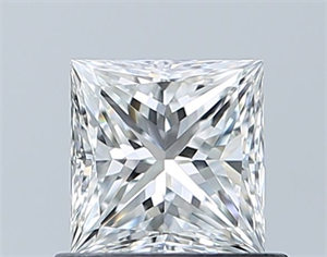 Picture of Natural Diamond 0.70 Carats, Princess with  Cut, F Color, VVS2 Clarity and Certified by GIA