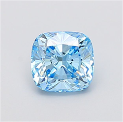 Picture of Lab Grown Diamond 1.58 Carats, CUSHION MODIFIED with  Cut, Fancy Vivid Blue Color, VVS2 Clarity and Certified by IGI