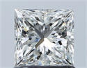 Natural Diamond 1.01 Carats, Princess with  Cut, H Color, VVS2 Clarity and Certified by GIA