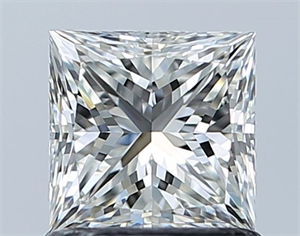 Picture of Natural Diamond 1.01 Carats, Princess with  Cut, H Color, VVS2 Clarity and Certified by GIA