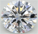 Lab Grown Diamond 3.02 Carats, Round with Excellent Cut, E Color, VVS2 Clarity and Certified by GIA