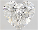Natural Diamond 1.53 Carats, Heart with  Cut, F Color, VVS1 Clarity and Certified by GIA