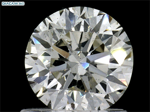 Picture of Natural Diamond 1.01 Carats, Round with Very Good Cut, K Color, SI2 Clarity and Certified by GIA