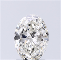 Natural Diamond 1.20 Carats, Oval with  Cut, H Color, SI1 Clarity and Certified by GIA