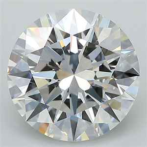 Picture of Lab Grown Diamond 3.08 Carats, Round with Excellent Cut, F Color, VS1 Clarity and Certified by GIA