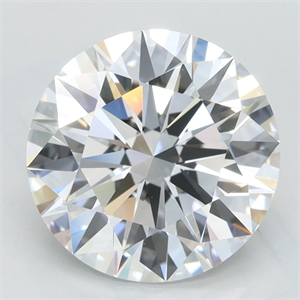 Picture of Lab Grown Diamond 3.22 Carats, Round with Ideal Cut, D Color, IF Clarity and Certified by IGI