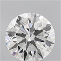Lab Grown Diamond 2.51 Carats, Round with Excellent Cut, D Color, VVS1 Clarity and Certified by IGI