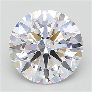 Picture of Lab Grown Diamond 3.03 Carats, Round with Excellent Cut, D Color, IF Clarity and Certified by GIA