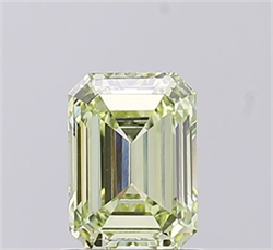 Picture of Lab Grown Diamond 1.20 Carats, Emerald with  Cut, Fancy Light Green Color, VS1 Clarity and Certified by IGI