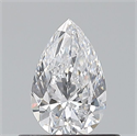 Natural Diamond 0.50 Carats, Pear with  Cut, D Color, VVS2 Clarity and Certified by GIA