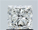 Natural Diamond 1.00 Carats, Princess with  Cut, I Color, VVS2 Clarity and Certified by GIA