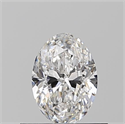 Natural Diamond 0.50 Carats, Oval with  Cut, D Color, VVS2 Clarity and Certified by GIA