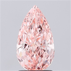 Picture of Lab Grown Diamond 1.85 Carats, Pear with  Cut, Fancy Vivid Pink Color, VS1 Clarity and Certified by IGI