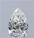 Natural Diamond 0.57 Carats, Pear with  Cut, H Color, VVS1 Clarity and Certified by GIA