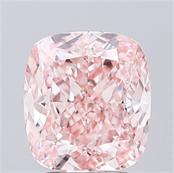 Picture of Lab Grown Diamond 3.06 Carats, CUSHION MODIFIED with  Cut, Fancy Intense Pink Color, VVS2 Clarity and Certified by IGI