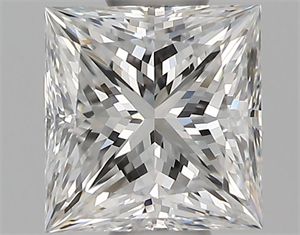 Picture of Natural Diamond 0.58 Carats, Princess with  Cut, E Color, VVS1 Clarity and Certified by GIA