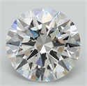Lab Grown Diamond 3.06 Carats, Round with Excellent Cut, F Color, VS1 Clarity and Certified by GIA