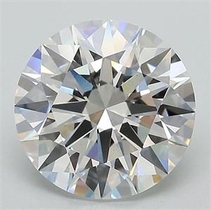 Picture of Lab Grown Diamond 3.06 Carats, Round with Excellent Cut, F Color, VS1 Clarity and Certified by GIA