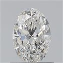 Natural Diamond 0.70 Carats, Oval with  Cut, E Color, VVS2 Clarity and Certified by GIA