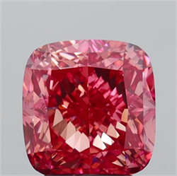 Picture of Lab Grown Diamond 3.09 Carats, CUSHION MODIFIED with  Cut, Fancy Vivid Pink Color, VS1 Clarity and Certified by IGI