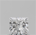 Diamante Natural 0.51 quilates, Princesa , Color D, claridad VVS2 y certificado GIA