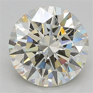 Picture of Lab Grown Diamond 3.07 Carats, Round with Excellent Cut, J Color, VS1 Clarity and Certified by IGI