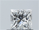 Diamante Natural 0.51 quilates, Princesa , Color F, claridad VVS1 y certificado GIA