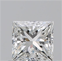 Natural Diamond 0.70 Carats, Princess with  Cut, H Color, VS2 Clarity and Certified by GIA