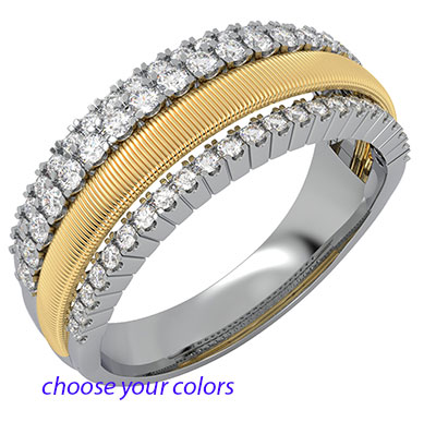 Natural diamonds anniversary or cocktail ring